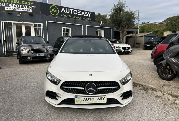 MERCEDES CLASSE A IV 180 D AMG LINE 7G-DCT * ENTRETIEN MERCEDES * TOIT OUVRANT * CUIR BLANC / NOIR