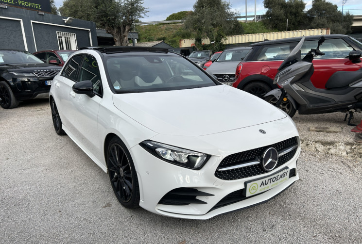 MERCEDES CLASSE A IV 180 D AMG LINE 7G-DCT * ENTRETIEN MERCEDES * TOIT OUVRANT * CUIR BLANC / NOIR