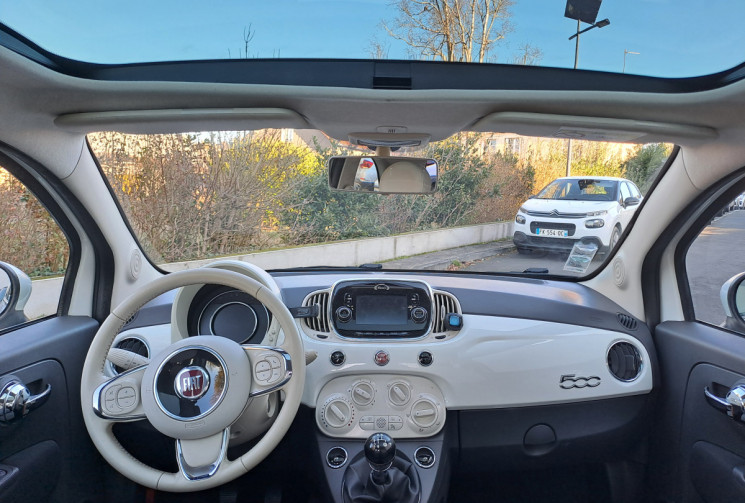 FIAT 500  1.2 69ch Lounge Toit Pano Kit Courroie neuf