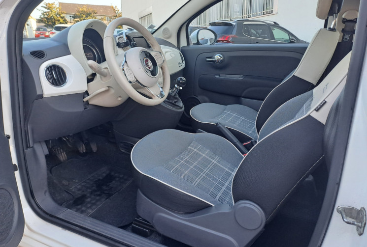 FIAT 500  1.2 69ch Lounge Toit Pano Kit Courroie neuf