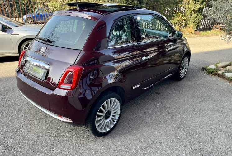 FIAT 500 1.2 8v 69ch S&S Repetto Dualogic / Toit ouvrant / Cuir / CARPLAY / Entretien à jour 