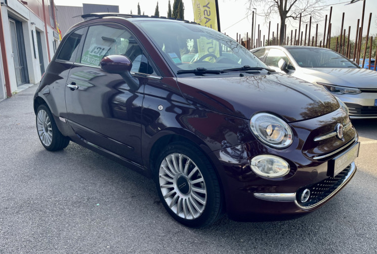 FIAT 500 1.2 8v 69ch S&S Repetto Dualogic / Toit ouvrant / Cuir / CARPLAY / Entretien à jour 