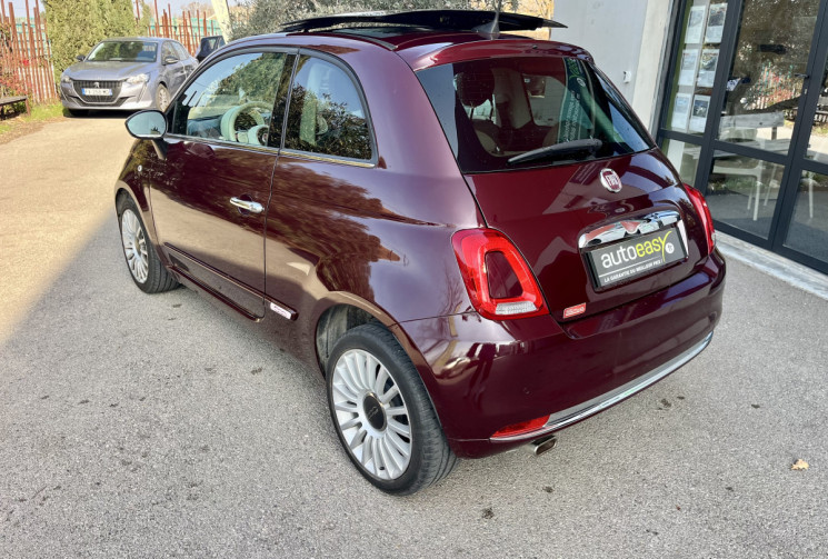 FIAT 500 1.2 8v 69ch S&S Repetto Dualogic / Toit ouvrant / Cuir / CARPLAY / Entretien à jour 