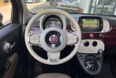 FIAT 500 1.2 8v 69ch S&S Repetto Dualogic / Toit ouvrant / Cuir / CARPLAY / Entretien à jour 